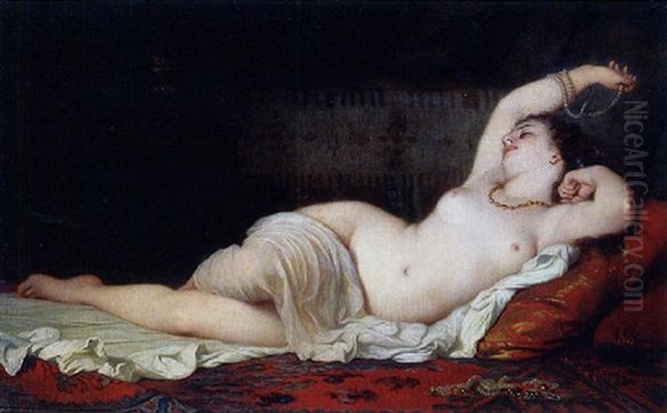 Odalisque Au Collier De Perles by Charles Zacharie Landelle