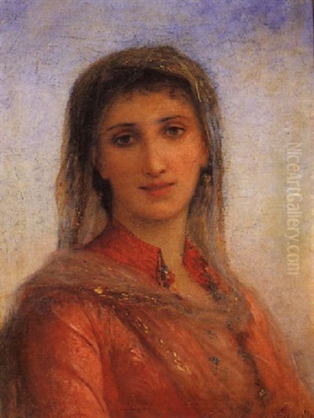 Femme Orientale Oil Painting by Charles Zacharie Landelle