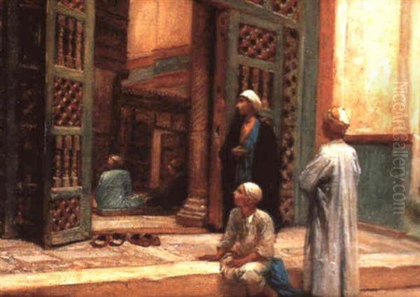 La Mosquee Au Caire Oil Painting by Charles Zacharie Landelle