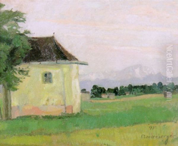 Kappelle Am Ammersee (?) Oil Painting by Christian Landenberger