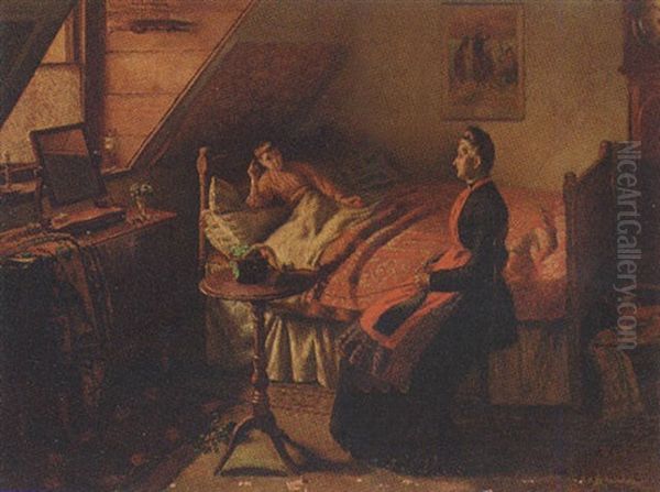 The Bedtime Story Oil Painting by John Saint-Helier Lander