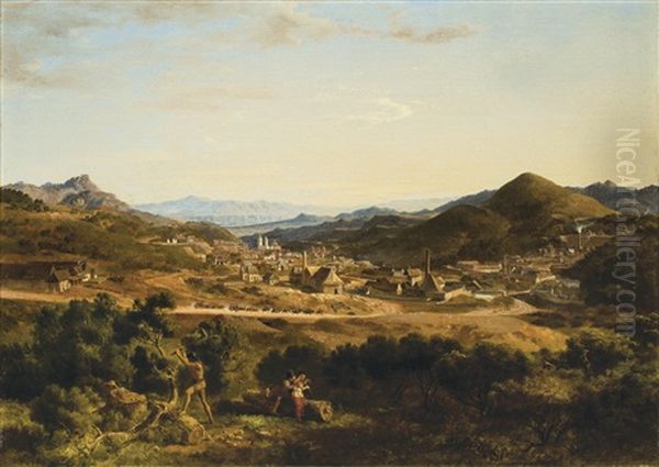 Mina Del Real Del Monte, Hidalgo Oil Painting by Eugenio Landesio