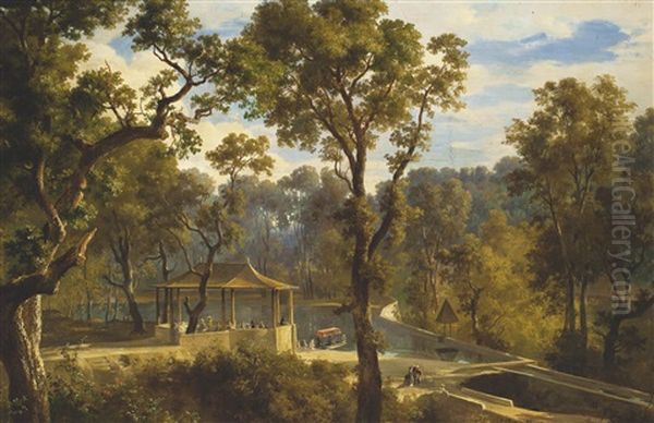 Hacienda De San Miguel Regla Oil Painting by Eugenio Landesio