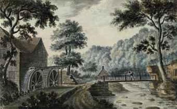 The Mill At Wandsworth Oil Painting by William Beilby