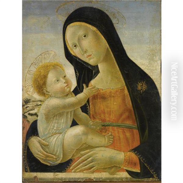 Madonna Con Il Bambino Oil Painting by Neroccio di Bartolomeo dei Landi