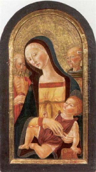 Madonna Mit Dem Christusknaben Oil Painting by Neroccio di Bartolomeo dei Landi