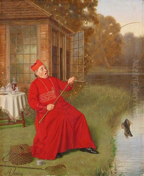 The Cardinal's Catch Oil Painting by Andrea Landini