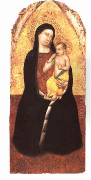 Madone Et L'enfant Oil Painting by Jacopo (del Casentino) Landini