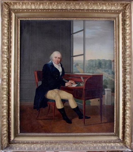 Portrait De Pierre-jean Pihan, Procureur A Alencon Oil Painting by Charles Paul Landon