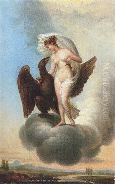 Hebe And Jupiter Oil Painting by Charles Paul Landon