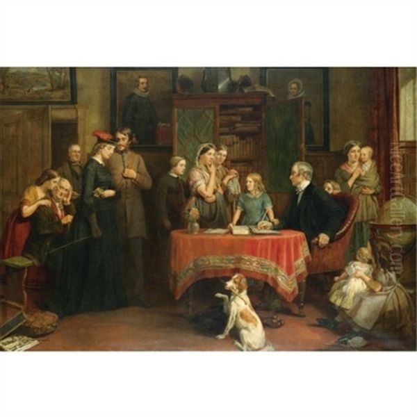 The Census Of April The 8th Oil Painting by Charles Landseer