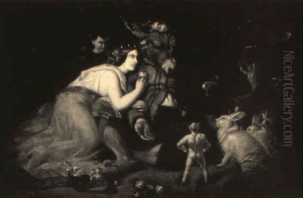 Titania Crowning Bottom Oil Painting by Charles Landseer