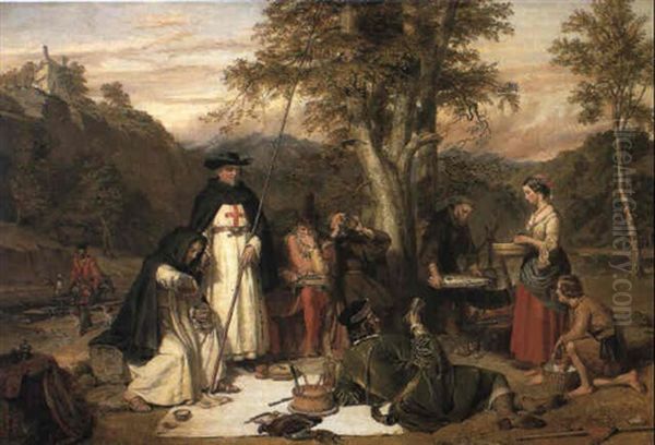 The Monks Of Melrose Made Good Kaill Oil Painting by Charles Landseer