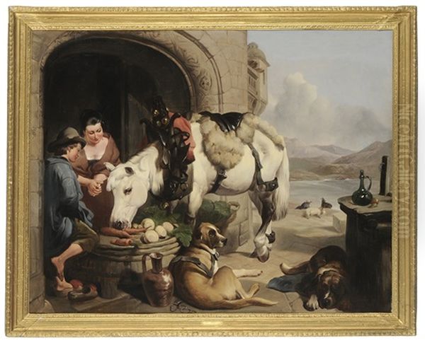 Refreshment Oil Painting by Sir Edwin Henry Landseer