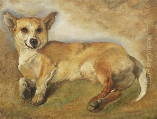 Study Of A Corgi Oil Painting by Sir Edwin Henry Landseer