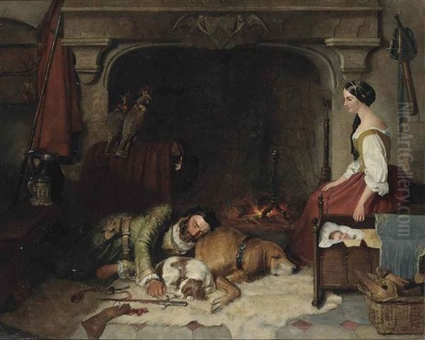 The Hawker's Rest Oil Painting by Sir Edwin Henry Landseer