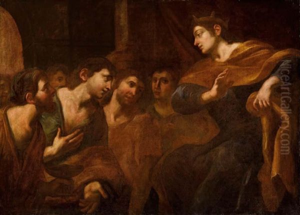 Scena Biblica Oil Painting by Giovan Battista Beinaschi