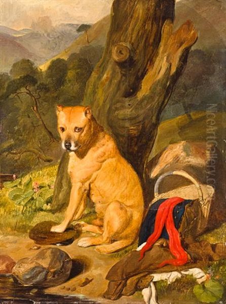 Waiting For Master (collab. W/studio) Oil Painting by Sir Edwin Henry Landseer