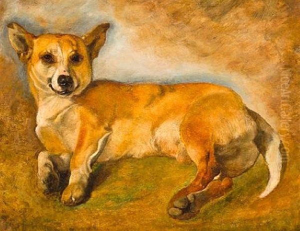 Portrait Of A Dog Oil Painting by Sir Edwin Henry Landseer