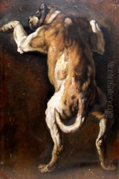 Mastif From Behind (study/sketch) Oil Painting by Sir Edwin Henry Landseer