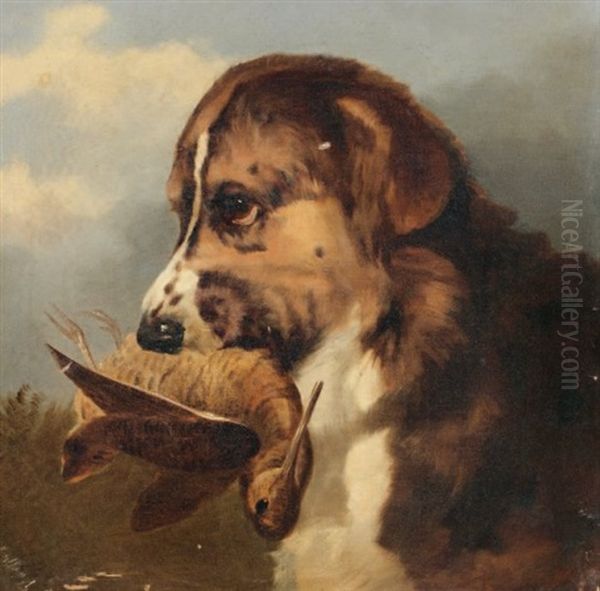 Portrait De Chien Oil Painting by Sir Edwin Henry Landseer