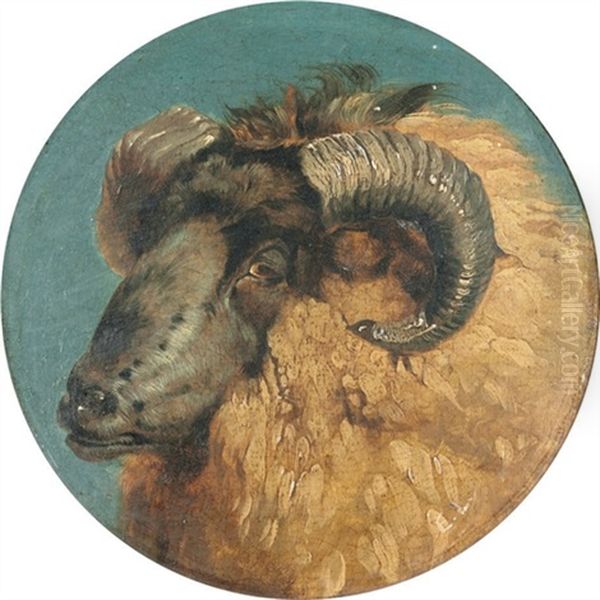 The Abbotsford Ram Oil Painting by Sir Edwin Henry Landseer