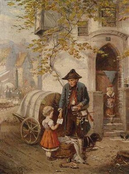 The Toy Seller Oil Painting by Fritz Beinke