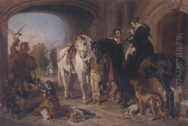 Back From The Hunt Oil Painting by Sir Edwin Henry Landseer