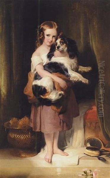 Portrait Of Miss Eliza Peel Oil Painting by Sir Edwin Henry Landseer