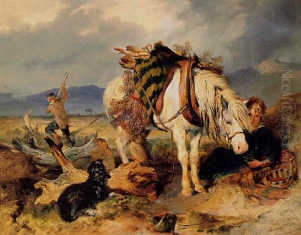 The Wood Cutter Oil Painting by Sir Edwin Henry Landseer