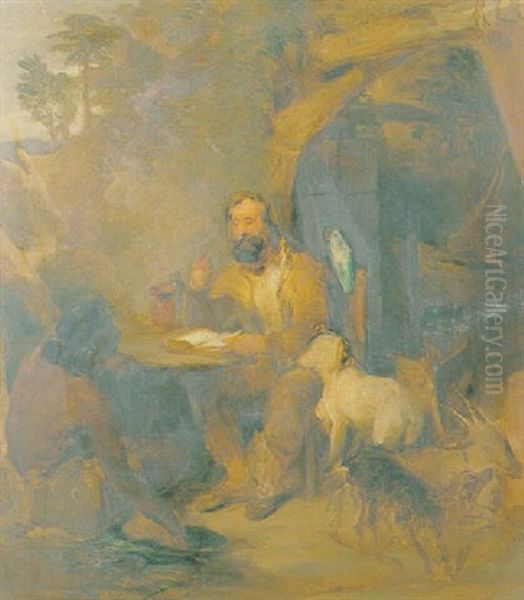 Robinson Crusoe Oil Painting by Sir Edwin Henry Landseer