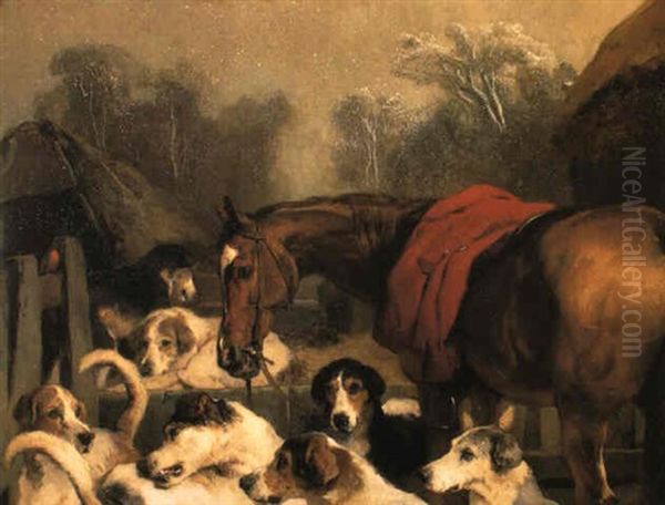 No Hunting Till The Weather Breaks Oil Painting by Sir Edwin Henry Landseer