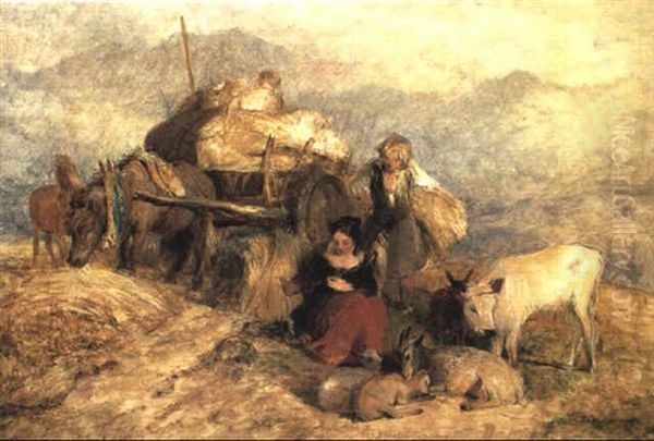 Harvest In The Highlands Oil Painting by Sir Edwin Henry Landseer