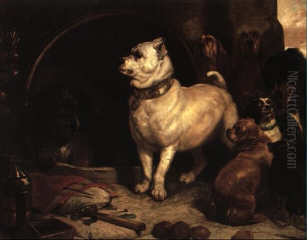 Alexander And Diogenes Oil Painting by Sir Edwin Henry Landseer