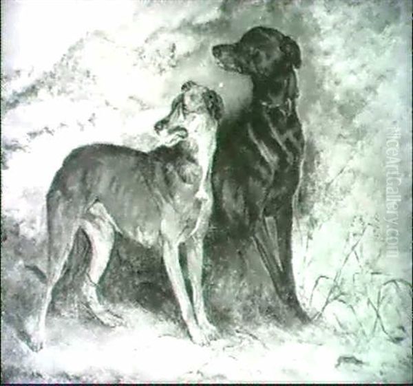 Working Dogs Oil Painting by Sir Edwin Henry Landseer