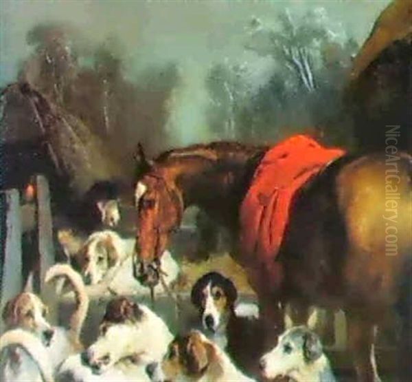 No Hunting Till The Weather Breaks Oil Painting by Sir Edwin Henry Landseer