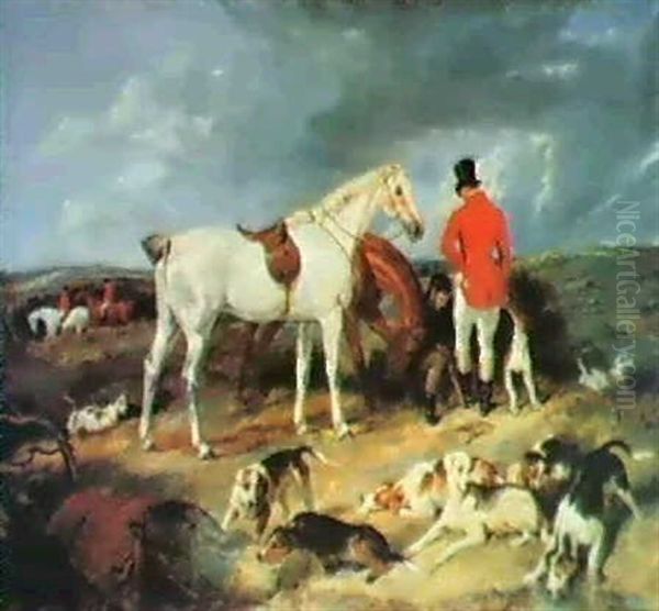 Hunters And Hounds by Sir Edwin Henry Landseer