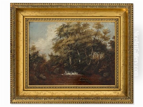 Trout Pond Oil Painting by Jessica Landseer