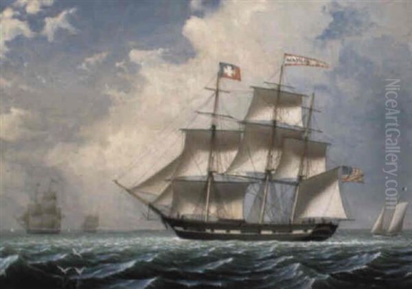 The 'matilda' Under Sail Oil Painting by Fitz Henry Lane