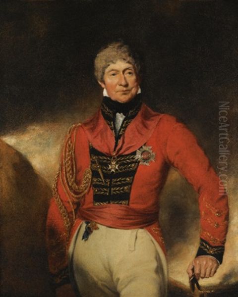 Portrait Of Major-general Sir Henry White K.c.b. Oil Painting by Samuel Lane