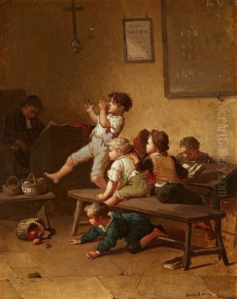 The Classroom Oil Painting by Francois-Louis Lanfant