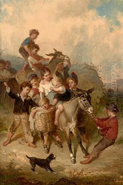 La Joie De Vivre Oil Painting by Francois-Louis Lanfant