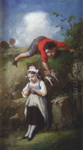 Le Petit Chapardeur Oil Painting by Francois-Louis Lanfant