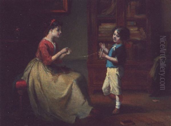 The Little Helper Oil Painting by Francois-Louis Lanfant