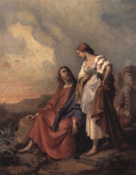 The Woman Of Samaria by Francois-Louis Lanfant