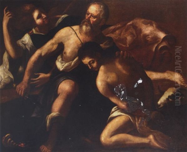 The Sacrifice Of Isaac Oil Painting by Giuseppe Lanfranchi