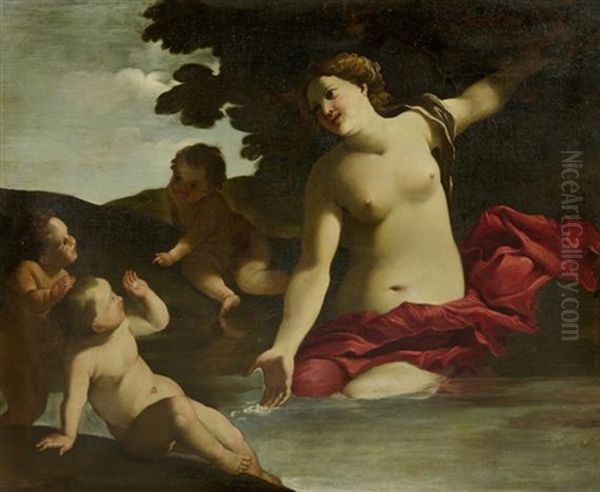 Venus Mit Putti Oil Painting by Giovanni Lanfranco