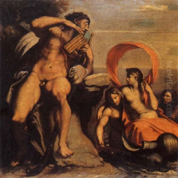 Polifemo E Galatea Oil Painting by Giovanni Lanfranco