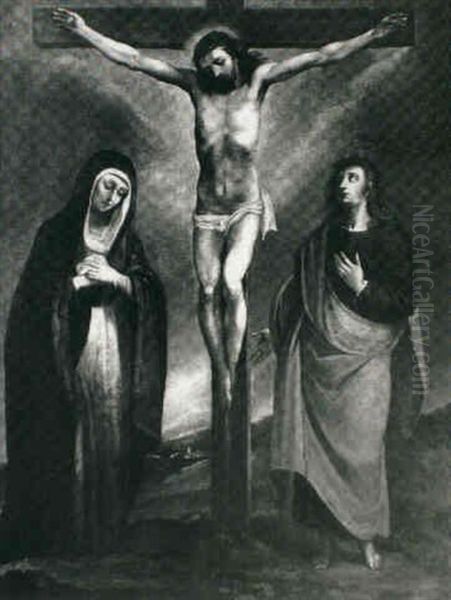 The Crucifixion Oil Painting by Giovanni Lanfranco