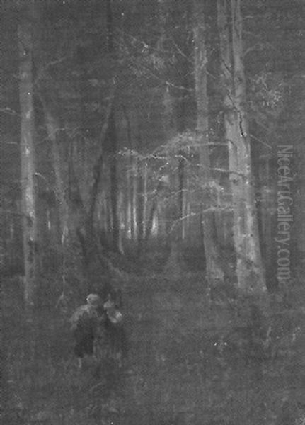 Hansel Und Gretel Im Wald Oil Painting by Albert Lang